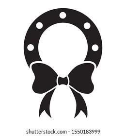  christmas wreath icon, Monochrome style icon design from project merry christmas icon collection . Ready to use in web design , apps, software and print. - Vector. Eps 10