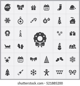 Christmas wreath icon. christmas, new year icons universal set for web and mobile