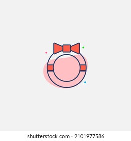 Christmas wreath icon sign vector,Symbol, logo illustration for web and mobile