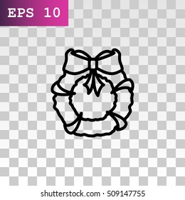 Christmas wreath Icon Vector.