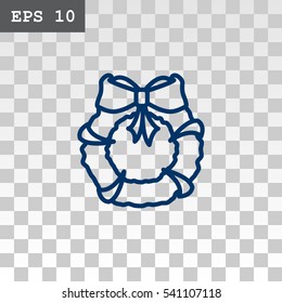  Christmas wreath Icon Vector.