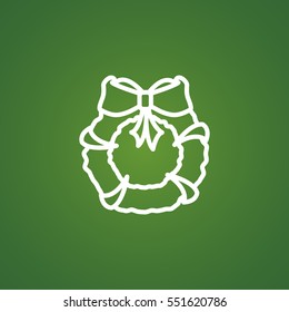  Christmas wreath Icon Vector.