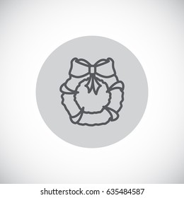  Christmas wreath Icon Vector.