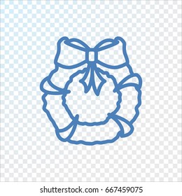  Christmas wreath Icon Vector.