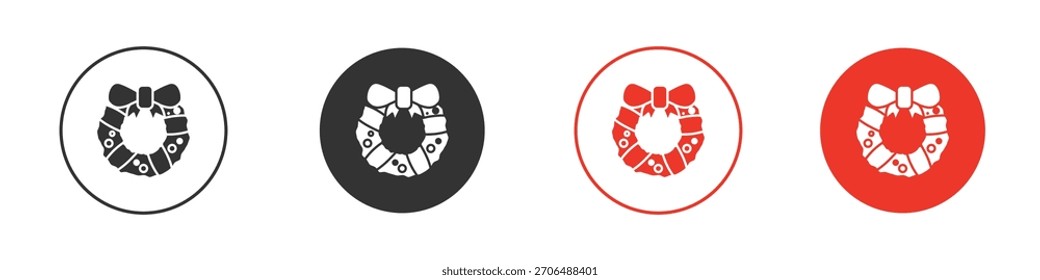 Icono de la corona de Navidades. Diseño del Vector del Web