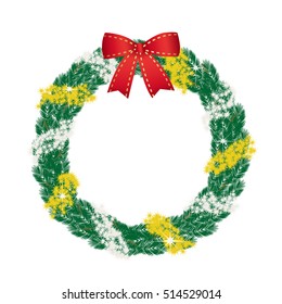 Christmas wreath illustration