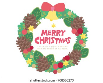 Christmas wreath illustration