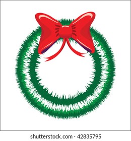 christmas wreath isolated on white