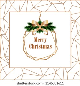 Christmas wreath. Christmas and New Year. Christmas card.