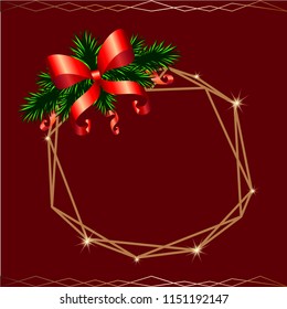 Christmas wreath. Christmas and New Year. Christmas card.
