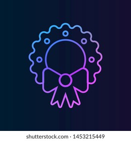 Christmas wreath nolan icon. Simple thin line, outline illustration of Christmas joy icons for UI and UX, website or mobile application