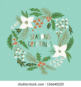 Christmas Wreath Print Design