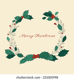 Christmas Wreath Print Design