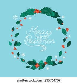 Christmas Wreath Print Design