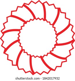 Christmas Wreath red for decoration.Vector Illustration.