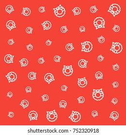 christmas wreath seamless pattern on red background. vector background design. 