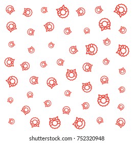 christmas wreath seamless pattern on white background. vector background design.