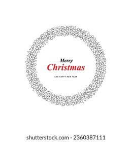 Christmas Wreath Shape Made of Benzene Methyl Group Molecule Formula Icons, Xmas Spruce Silhouette of Aromatic Hydrocarbon Chemistry Skeletal Formula Symbols, Greeting Card