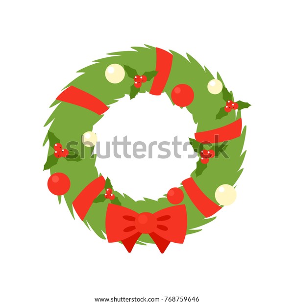 Download Christmas Wreath Simple Icon Vector Illustration Stock Vector Royalty Free 768759646 Yellowimages Mockups