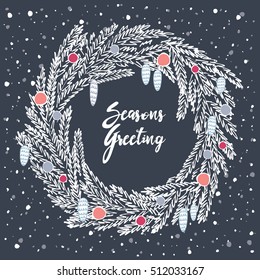 Christmas wreath sketch