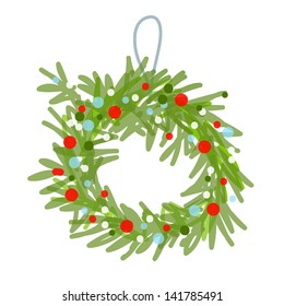 Christmas wreath sketch for your design