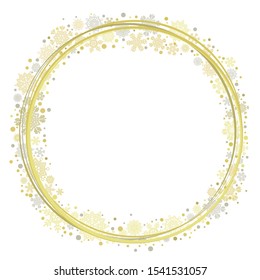 Christmas wreath, snowflake design background.