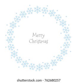 Christmas wreath with snowflakes and dots, Xmas image