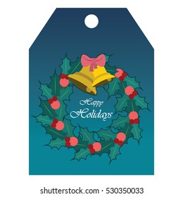 Christmas wreath tag