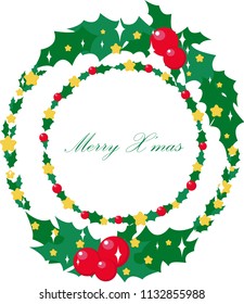 Christmas wreath vector