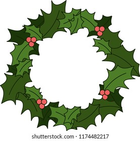 Christmas wreath vector