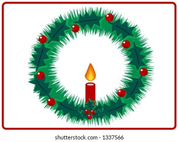 Christmas Wreath - Vector