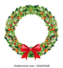Christmas wreath Vector