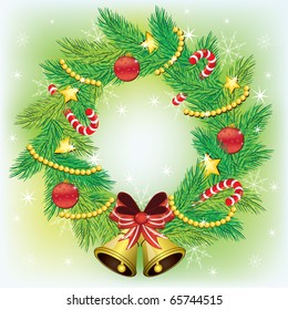 Christmas wreath vector