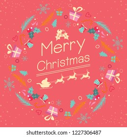 Christmas wreath vector design