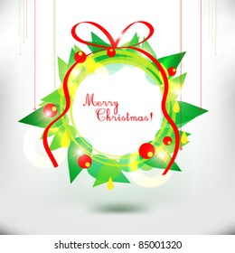 christmas wreath vector design