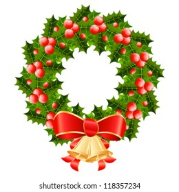 Christmas wreath - vector illustration