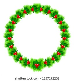 Christmas Wreath - Vector illustration