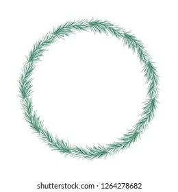 Christmas wreath vector illustration