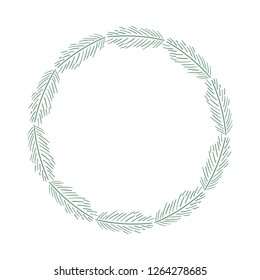 Christmas wreath vector illustration