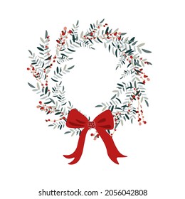 
Christmas wreath . Vector illustration