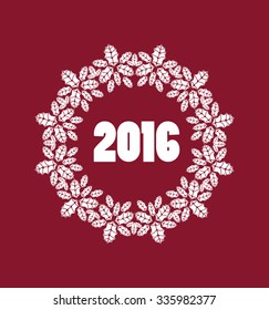 Christmas Wreath, vector illustration, element of decor