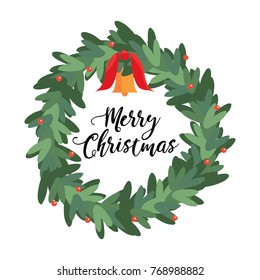 Christmas wreath. Vector Image