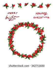 christmas wreath vector resources 