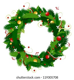 Christmas wreath for your design
