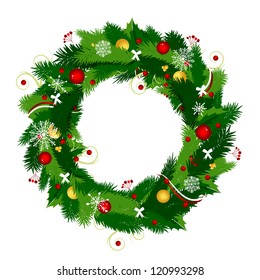 Christmas wreath for your design