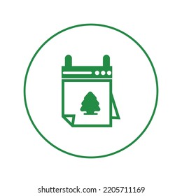 Christmas xmas celebration calendar icon | Circle version icon |