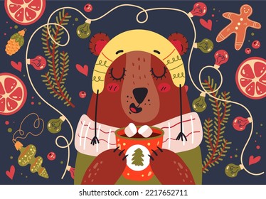 Christmas xmas holiday banner poster decoration template abstract concept. Vector graphic design illustration element
