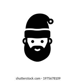 Christmas Xmas Santa Claus Vector icon in Glyph Style. Santa Claus, also known as Father Christmas is a legendary character originating in Western Christian culture. Vector illustration icons