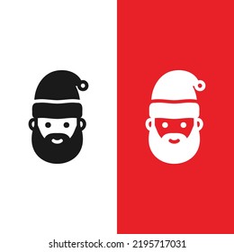 Christmas Xmas Santa Claus Vector icon in Glyph Style. Santa Claus, also known as Father Christmas is a legendary character originating in Western Christian culture. Vector illustration icons