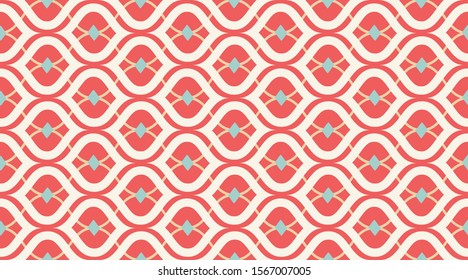 Christmas Xmas Seamless Textile Pattern. Classic Retro Stripes Texture. Creative Luxry Graphic Art. Christmas Retro Fabric Texture Wallpaper. Red Seamless Vector Pattern.